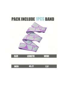 1件装多功能阻力带训练瑜伽辅助拉伸带弹力带，适用于初学者成人锻炼、舞蹈、普拉提 - 彩色 - 查看 2