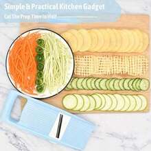1pc Stainless Steel Vegetable Slicer & Chopper - Ergonomic Non-Slip Handle, Suitable For Potatoes, Carrots, Cucumbers, & Sharp Kitchen Tool For Meal Prep And Salad Making - Multi-color Best-selling Models - View 9