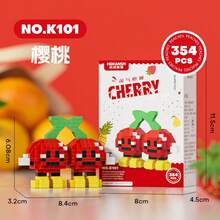 100-300 sztuk uroczych klocków owocowych (ananas, arbuz, banan, wiśnia, pomarańcza, durian itp.), prezent urodzinowy DIY, akcesoria do układania puzzli i kolaży, żywe kolory, wykwintny design. Warstwowe, żywe kolory, realistyczne kształty, odpowiednie do dekoracji wnętrz, artykułów biurowych, wymiany prezentów (Boże Narodzenie, Dzień Matki, Walentynki), ekspozycji sklepowej/kolekcji dzieł sztuki. - Wielokolorowe - Zobacz 22