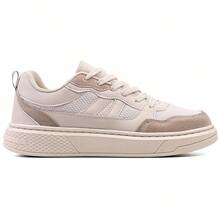 Tênis Masculino Casual Street Costurado Confortável Básico Leve Estilo Urbano EDN2207 - Bege - Visão 3