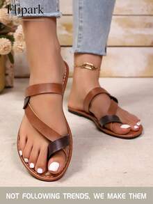 Flipark Flash ! Women's Brown Sports Sandals | Contrast Strap Faux Leather Slides, Anti-Slip & Breathable, Limited Stock - Brown - View 5