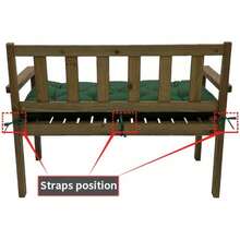 Waterproof Outdoor Bench Cushion With Straps - 47.2"X19.7" Thick Pad For Garden Swing, Patio Chair & Loveseat, Durable & Fade Resistant Seat Cushion - 藍色 - 查看 6