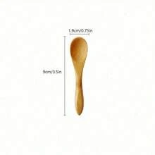 10/20Pcs Mini Bamboo Spoon Wooden Spoon 3.54 * 0.79 Inch Dessert Spoon Small Spoon Coffee Spoon Ice Cream Spoon Seasoning Spoon Round Handle Spoon - Multicolor - View 4