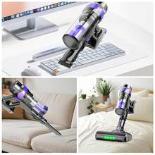 Vortisys Aspiradora inalámbrica V2, 500 W/60 kPa, 60 minutos de autonomía, batería recargable, filtración HEPA*3, tres niveles de potencia ajustables, tubo telescópico, ideal para pelo de mascotas y suelos duros. - Enchufe EU Tipo C(220-240V) - Ver 5