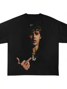 Bieber SWAG T-Shirt Album Launch Exclusive Vintage Style Fan Tee Bieber Shirt Bieber Tour Justin Bi - 黑色 - 查看 1