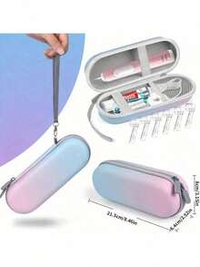 Electric Toothbrush Travel Storage Box, Shock-Proof & Waterproof, Large Capacity For Toothbrush, Brush Heads, Charger & Accessories. Suitable For Travel Or Business, Also Can Be Used As Back-To-School Gift - Multicolor - View 8