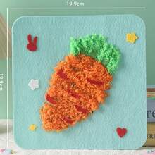 4件套DIY缝纫套装，卡通动物线条缝纫图案，简单DIY项目，动物、水果，缝纫学习，生日礼物 - 彩色 - 查看 11