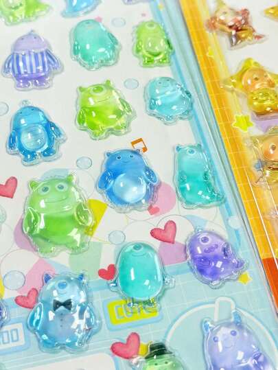 可重复使用的DIY装饰贴纸、儿童互动贴纸、日常装饰贴纸、派对装饰贴纸、儿童贴纸游戏、办公及学校装饰贴纸、生日礼物、圣诞礼物、手工奖励拼图贴纸（适用于日记本）