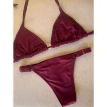 Adjustable String Bikini, Sexy And Elegant, Women's Summer Fashion, Beach, Casual, Cute, Elegant, Sensual, Coated Fabric. Bikini For Beach, Holidays, Vacation, Summer. - RUBRO+RUBRO - 查看 2