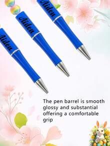 1 Custom Easter Egg Beaded Ballpoint Pen With Personalized Cute Text. Perfect As A Birthday Gift, Back-To-School Season Present, Unisex Ballpoint Pen, Anniversary Keepsake, Nurses' Day Gift - Multicolor - View 8