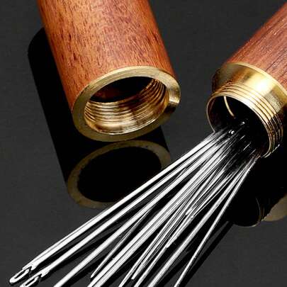 Bộ 12 kim khâu kim loại dễ xỏ chỉ, có lỗ xỏ chỉ bên hông, kim khâu tay cho người già, sản phẩm thủ công tự làm tại nhà - Kim khâu. Vật tư nghệ thuật, thủ công mỹ nghệ và may vá.