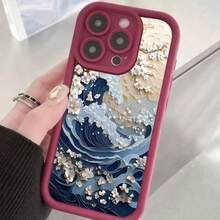 Wave Sand Compatible With  17 Pro  Case Shockproof Couple New Model (UK Local Shipping) - Burgundy - View 4