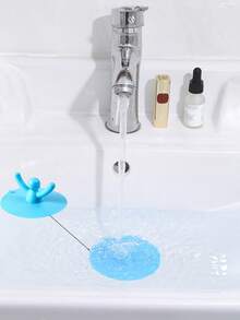 1个/3个装便携式笑脸排水塞，浴室/淋浴/厨房排水塞兼毛发收集器，防异味设计，适用于厨房、浴室、浴缸，厨房必备品，浴室配件，厨房装饰，水槽滤网，厨房水槽，旅行必备品 - 地漏蓋 - 查看 3