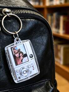 1pc Customized Acrylic Keychain With Personal Photo And Text, Couples Personalized Keychain, Photo Keyring, Valentine's Day Gift, Birthday Gift, Anniversary Gift, Couples Gift - Keychain With Pictures and Text On Different Sides - View 9