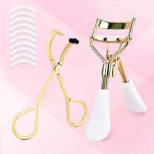 12 Stücke professioneller Wimpernzange-Set - beinhaltet 1 tragbare Wimpernzange, 1 partielle Wimpernzange mit 10 Silikonepolstern, Edelstahl-Wimpernzange, einfaches Kräuseln und Anheben der Wimpern, nicht schädigend, für Wimpernverlängerung und -kräuselung, unisex - Verschiedenfarbig - Übersicht 10