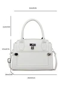 Luxury And Sophisticated Elegant And Stylish Minimalist Handbag, 2026 New Model, Retro Style, Women's Crossbody Bag - White - View 3