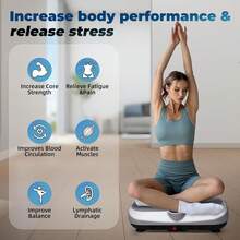 Vibration Board, 200 Vibration Levels, 5 Automatic Training Programs, Muscle Vibration Board With Remote Control And Resistance Band. Home Fitness Equipment, Won't Disturb Neighbors. - Hồng - Xem 2