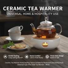 1pc Ceramic Tea Warmer Heater For Home Restaurant Hotel Use With Heating And Insulation Function - Multicolor - View 7
