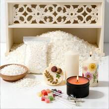 Plant-Based 1lb Soy Wax Candle Base - 52°C Melting Point Natural Candle Making Kit, Solid Wax Blocks For Home Scented Craft & Stress-Relief DIY Projects - Multiple Specifications - View 1