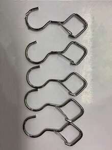 5pcs Heavy Duty S-Shaped Hooks With Lock Clasp, Rust-Resistant Metal Material With Ring, Suitable For Kitchen And Wardrobe Hanging, Can Be Used To Hang Plants, Flower Pots, Towels, Bags, Hanging Pots, Kitchen Utensils, Etc. - Multicolor - View 9