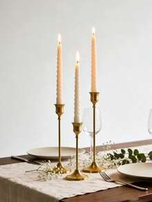 Bougeoir en laiton de forme conique, décoration de cheminée, décoration de table, bougeoir pour bougie pilier, cadeau de mariage, cadeau d'anniversaire, cadeau de remise des diplômes - Multicolore - Voir 7