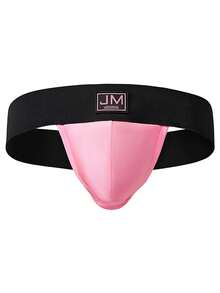 1pc JOCKMAIL Fashionable Sexy Men's Thong Underwear - Pink - View 5