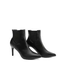 DREAM PAIRS Women's Pointed Toe Stiletto High Heel Ankle Booties - Kizzy-1黑色/PU - 查看 5