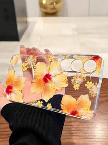 1个独特的淡黄色水彩旋花手机壳，软质保护套，兼容华为荣耀、Galaxy等国际版手机，不适用于国内版手机。 - 無色 - 查看 3