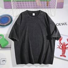 Women's Teens Oversized Graphic Tee Shirts Y2k Short Sleeve Floral Aesthetic Tshirt Top Summer Cute Preppy Clothes-For Women, Holiday, Vacation - 黑色 - 查看 3