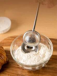 Stainless Steel Retractable Powder Sifter Baking Tool, Powdered Sugar Flour Sifter, Sifting Mesh - Silver - View 4