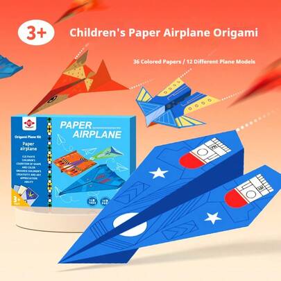 This Fun DIY Origami Set Is A Must-Have For Children Who Love Making Paper Airplanes! It Includes A Professional Paper Airplane Folding Book And Colorful 3D Origami Paper, Designed Specifically For Preschoolers And Kids To Handcraft. Origami Games Not Only Bring Endless Fun, But Also Cultivate Children's Hands-On Skills And Critical Thinking, Providing Valuable Puzzle And Cognitive Training. This Is An Excellent Educational Craft Set For Children's Daily Entertainment And Early Learning Development.
