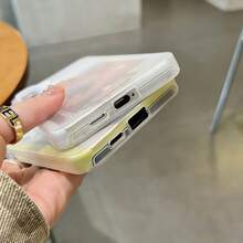 奢华纯色材质基础哑光硬壳通用糖果双面手机壳，兼容三星S25 Ultra/S24 Ultra/S23 Ultra/A56/A55/A54/A53/A35/A17/A07/A36/A26/A16/S25 FE，春季复活节粉彩礼品 - 黃色 - 查看 6