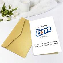 1PC Funny B&M Pun Mum Birthday Card (With Envelope) - "You Are The B&M Of Mums" Witty Message, Perfect For Mom/Mother's Day, Playful Greeting Card - Multicolor - View 4