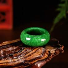 1pc Natural Agate Handmade Unisex Thumb Ring, Suitable For Men And Women, Daily Wear Or Holiday Celebration Gift - Green - View 6