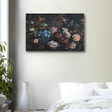 Framed Moody Vintage Flower Printable Wall Art, Dark Floral Still Life Oil Painting, Botanical Antique Art. Ideal Festive Gift Pick! This Stunning Art Piece Elevates Decor Style For Living Room, Kitchen, Bathroom And Any Room In Your House. - Random Print(隨機印花) - 查看 5