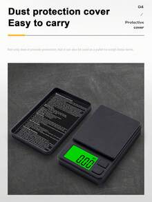 1个1000克专业精密电子秤 - 厨房秤、珠宝秤、咖啡秤，便携易收纳。采用ABS材质，防滑易清洁秤面。一键去皮功能。支持多种单位：克、格令、克拉、铷、金衡盎司、盎司 - 彩色 - 查看 5