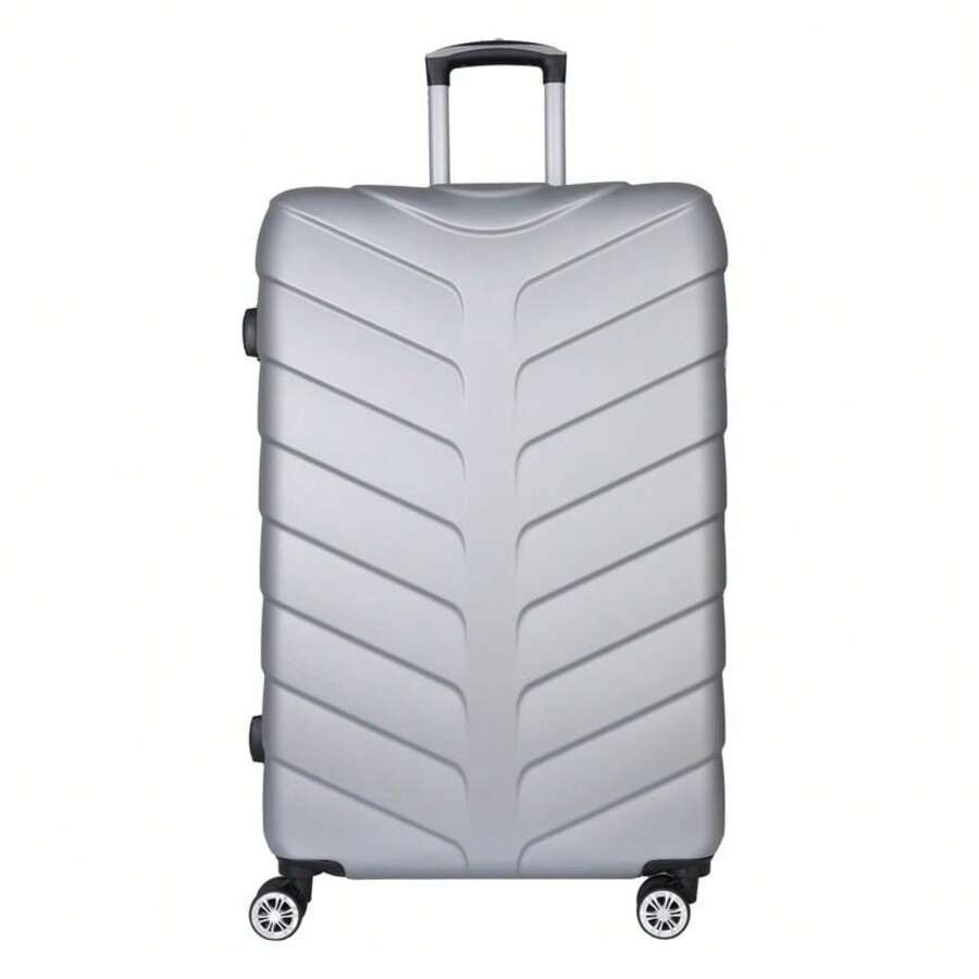 43L 56.5x38x22cm Cabin Suitcase Hard Shell Expandable 360° Spinner Wheels TSA Lock - Silver Grey - View 1