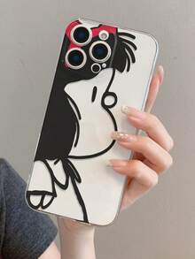 1pc Fashionable Minimalist Floral & Leaf Painted Pattern Transparent Soft TPU Phone Case, Anti-Fall Anti-Scratch Anti-Fingerprint, Camera Lens Protection Compatible With Apple, , Nothing, Pixel, INFINIX, Redmi - Multicolor - View 8