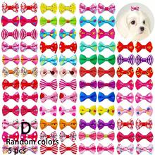Conjunto de pasadores y scrunchies para el cabello de mascotas, pasadores de pelo con mini lazos lindos - Multicolor - Ver 4