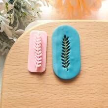 Minimalist Botanical Leaf & Branch Polymer Clay Mold Set For Handmade Earrings & Pendants - TH81 - View 5