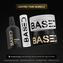 BASED Ultimate Straight/Wavy Hair Styling Bundle | Texture Powder, Clay, Pomade, Sea Salt | BASED Bodyworks | Premium - Trang phục trang trọng - Xem 1