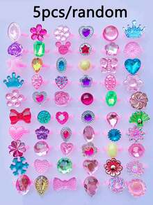 10pcs/Set Colorful Resin Crystal Rings, Suitable For Party And Random Gifts (No Box Included) - Random - View 11