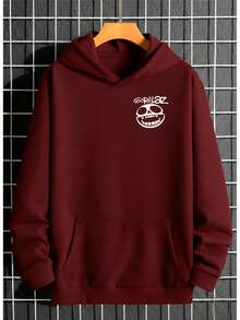 Moletom Premium canguru  irverno Gorilaz 2026 - bordô - Visão 2