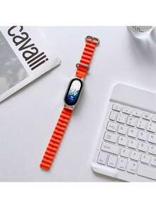 SMART WATCH MX Correa Sport Suave Para Xiaom Mi Band 7/6/5/4/3 - Naranja - Ver 1