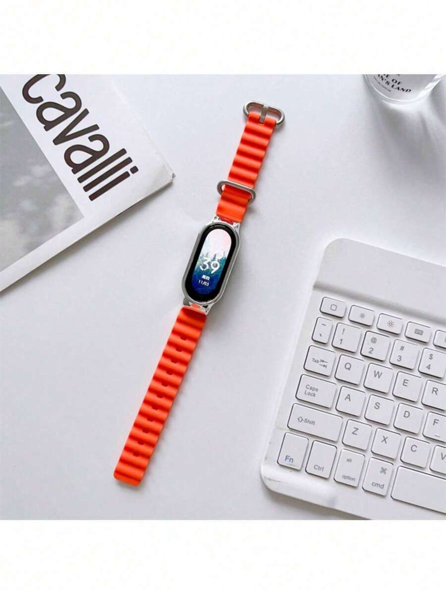 SMART WATCH MX Correa Sport Suave Para Xiaom Mi Band 7/6/5/4/3 - Naranja - Ver 1