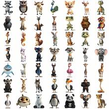 50pcs Cartoon Animals Stickers - Graffiti Decoration For DIY Scrapbook Materials - Aesthetic Stickers Pack For Water Bottle, Car, Cup, Computer, Guitar, Bike, Motorcycle, Skateboard, Helmet, Luggage - 1 Set - View 13