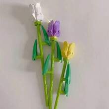 Juego de construcción de ramos, disponible en varios colores, fácil de montar, adecuado para adultos y niños, con bloques de flores que fomentan el aprendizaje práctico - Multicolor - Ver 4