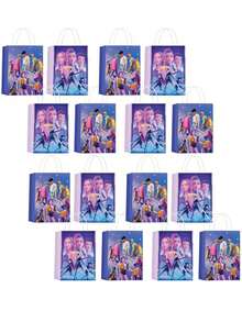 asmodee 8 piezas/16 piezas Bolsas de regalo con tema de anime y K-Pop, con diseño de figuras de anime, adecuadas para fiestas de cumpleaños, fiestas temáticas, empaque de dulces - Multicolor - Ver 9