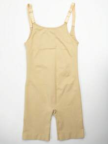 Women's Sleeveless Jumpsuit With Open Crotch Design For Easy Restroom Access, Comfortable Stretchy Fabric, Suitable For Daily Wear, Spring/Summer - Apricot - View 4