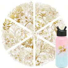 50Pcs Golden Plant Transparent PET Stickers DIY Sticker Scrapbooking Phone Luggage Skateboard Waterproof Decals - 1 Set - View 9